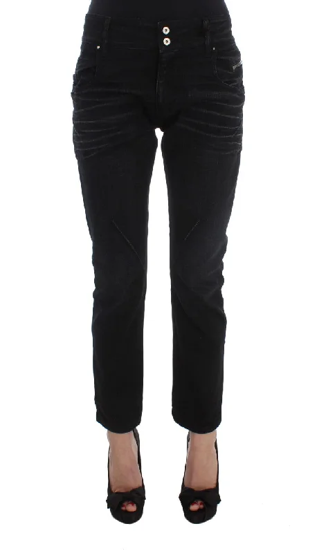 Costume National  Cotton Slouchy Slims Fit Women's Jeans Polished Women's Silk
