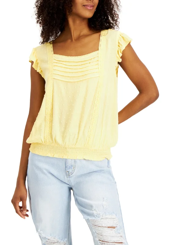 Women's Graphic Embroidered Casual Top,Yellow