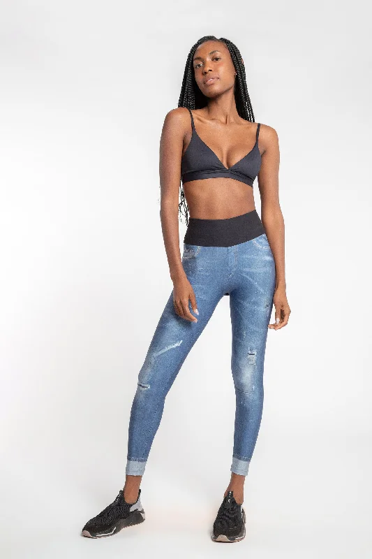 Cool Street Denim Legging Youthful Women's Pop
