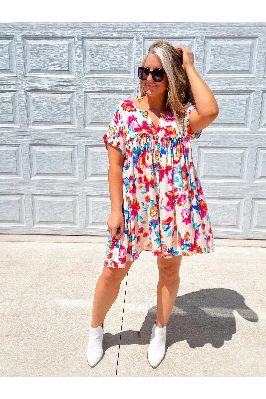 Floral Dream Button-Down Dress