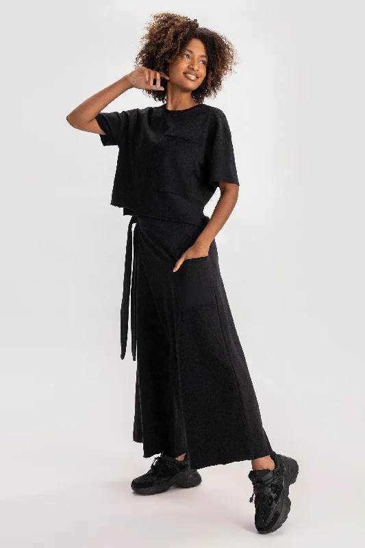 Soft Side Pantacourt Pants Relaxed Women's 