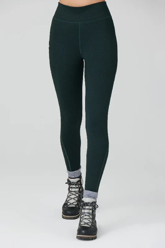 Thermal Outdoor Leggings - Forest Green Streetwear Style for 