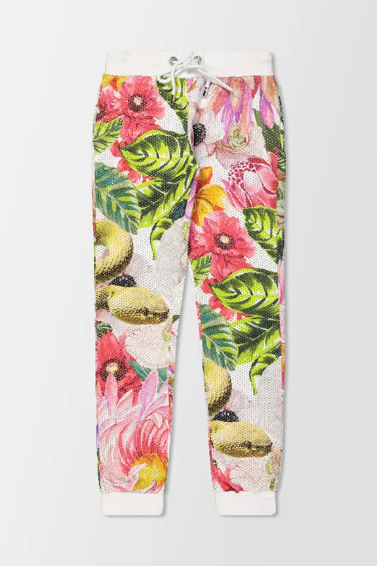 Philipp Plein White Flowers Jogging Trousers performance