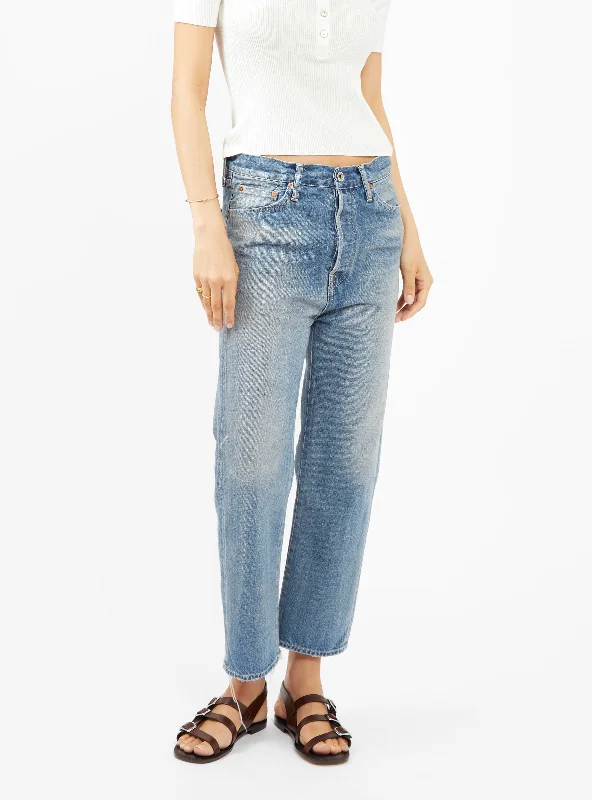 Wide Tapered Selvedge Jeans Blue Scandinavian