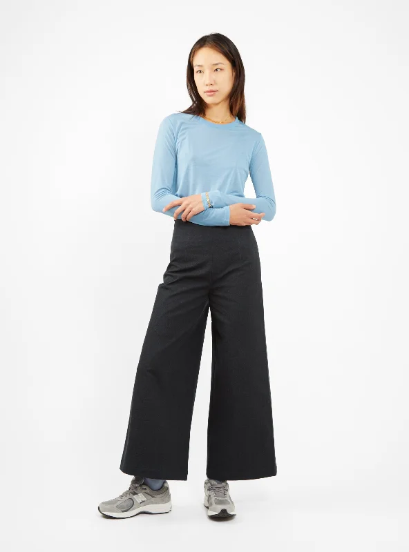 Signature Wide-Leg Trousers Navy Athletic Women's 