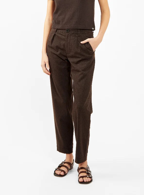 Villa Trousers Brown Check Women