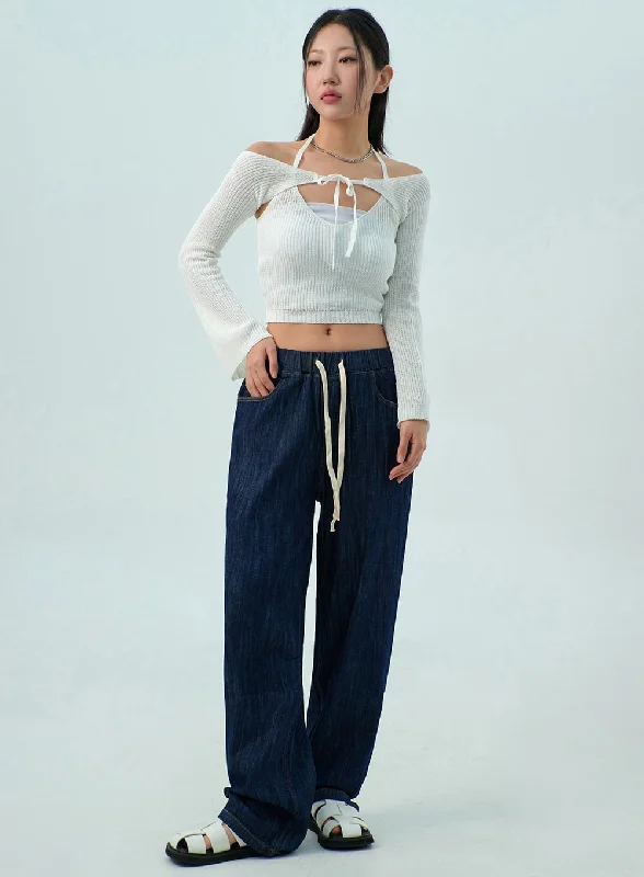 Drawstring Jeans CY330 Athletic Women's 