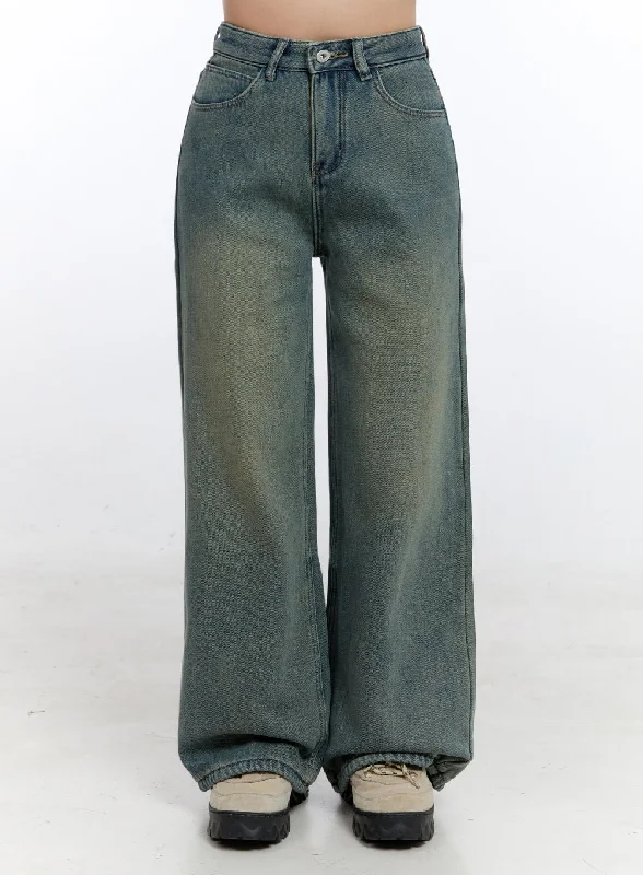 Natalie Washed Denim Wide-Leg Jeans ON418